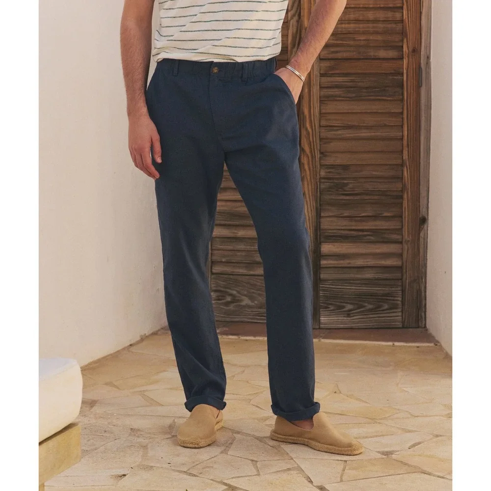 Marine Layer Saturday‎ Hemp Chino Navy Size XL x 32 New With Tags
